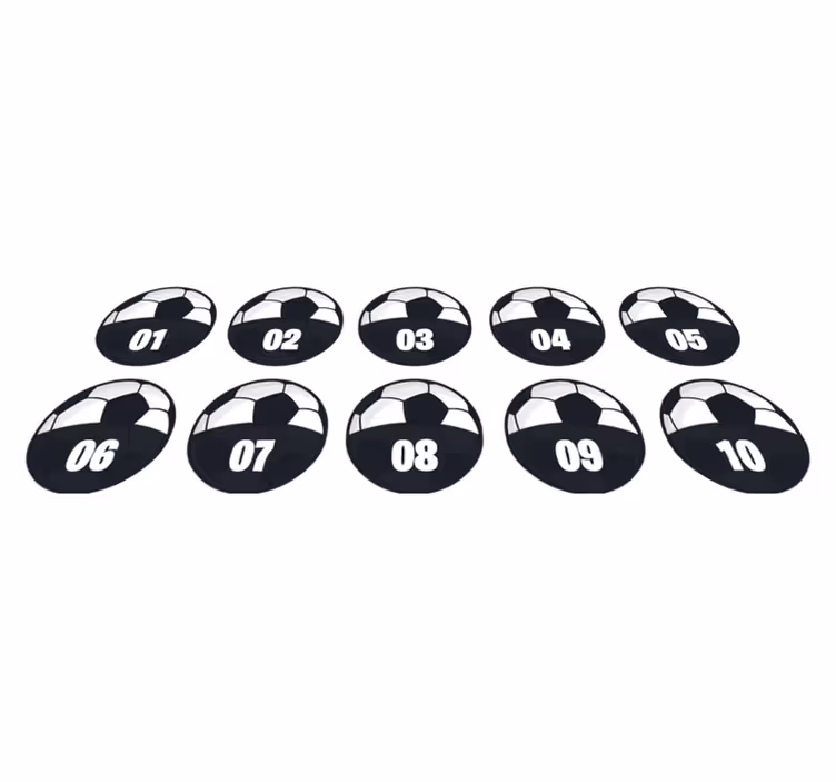 Fodbold træningspakke vinyltæpper til teenagere - TenStickers