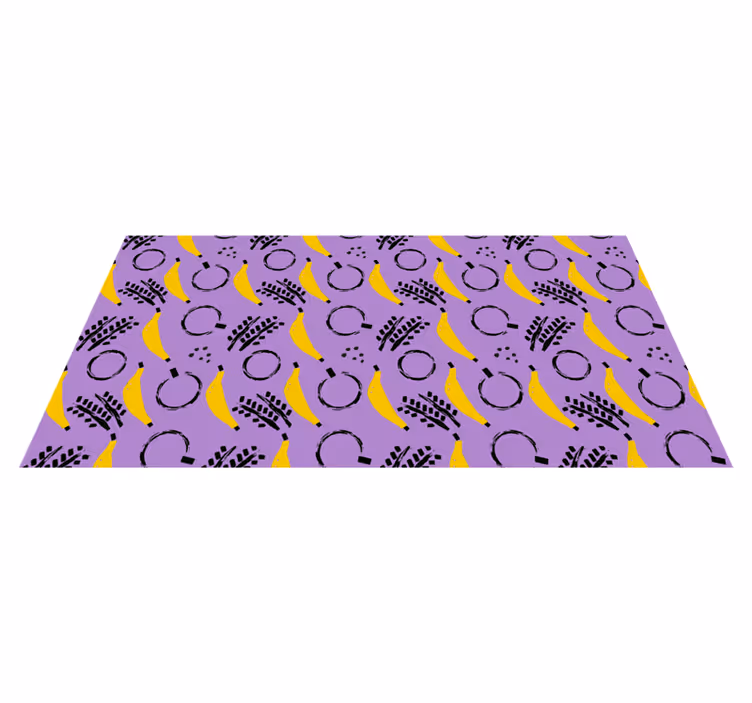 Abstrakt bananblanding moderne vinyl tæppe - TenStickers