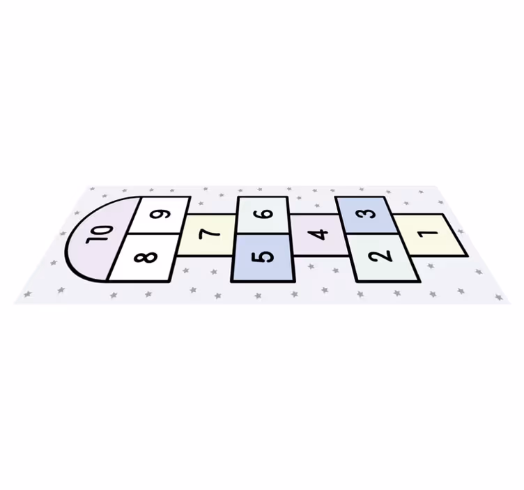 Hopscotch leg vinyl tæppe med spil - TenStickers