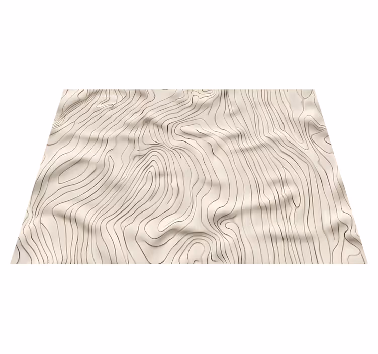 Abstrakte linjer vinyl tæppe beige - TenStickers