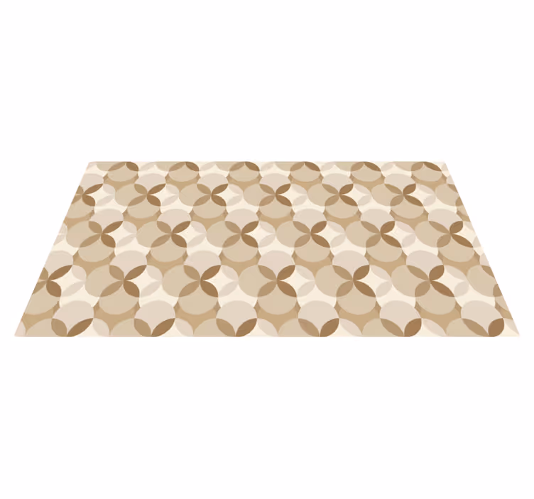 Cirkler vinyl tæppe beige - TenStickers