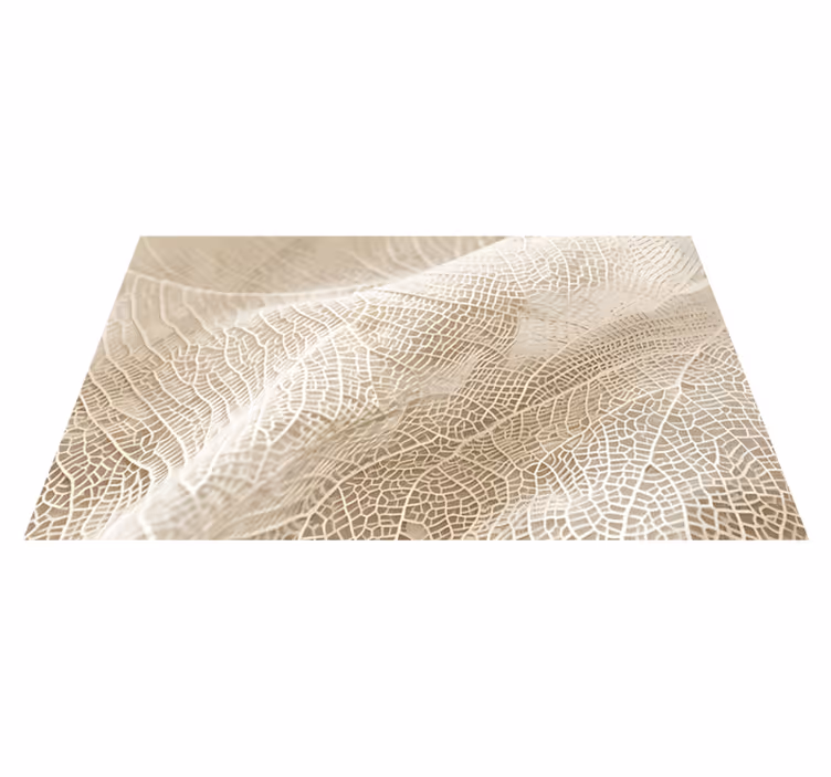 Minimalistiske blade vinyl tæppe beige - TenStickers