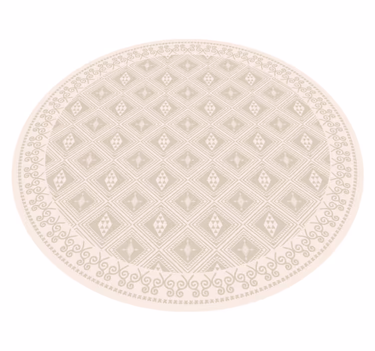 Stamme-losanger vinyl tæppe beige - TenStickers