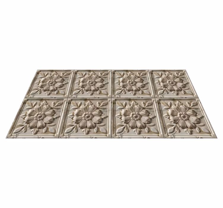 Antikke fliser vinyl tæppe beige - TenStickers