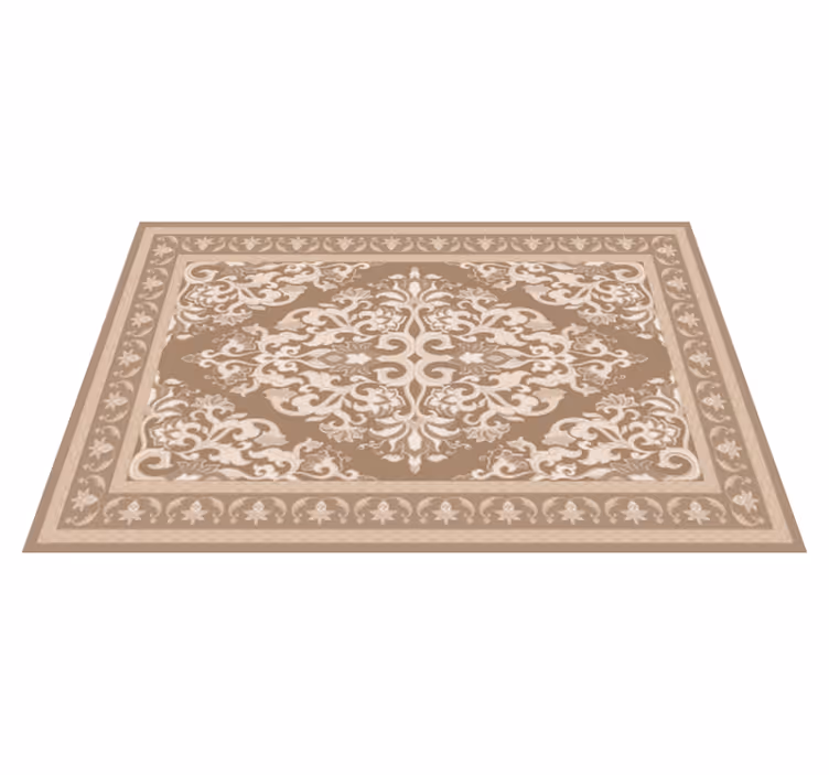 Orientalsk design vinyl tæppe beige - TenStickers