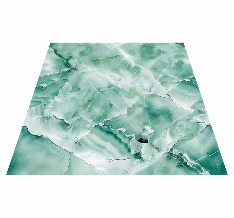 Grøn pastelfarve marmor vinyl tæppe - TenStickers