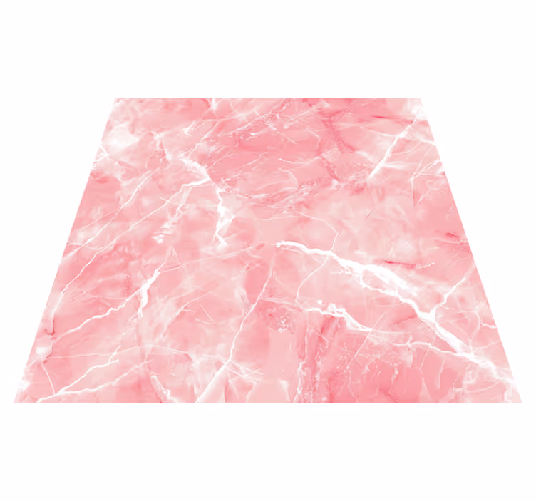 Lyserød pastelfarve marmor vinyl tæppe - TenStickers
