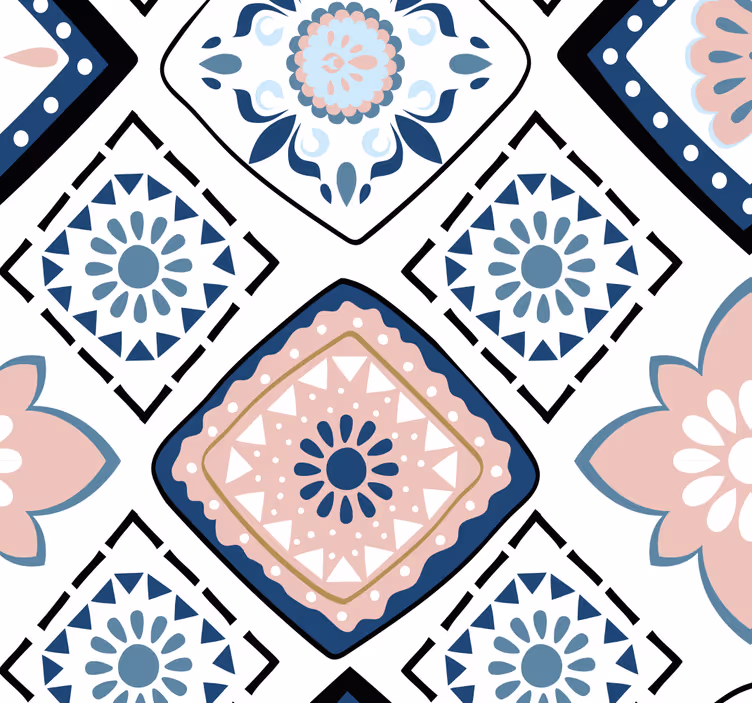 Flisemønster elegance flise tapet - TenStickers