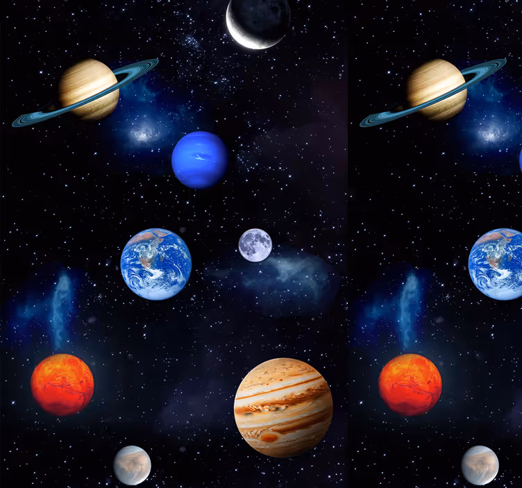Kosmos rumplaneter stjerne tapet - TenStickers