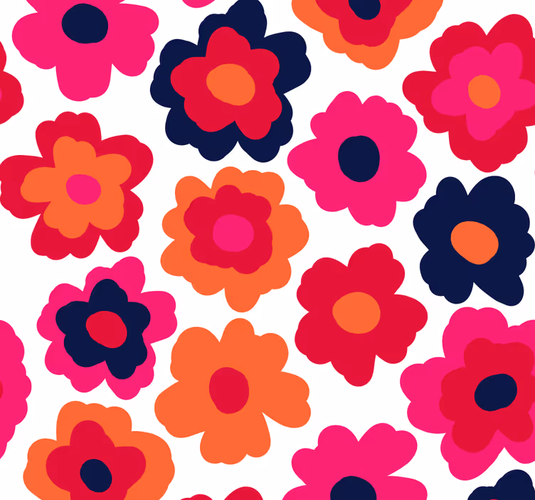 Rød valmue blomster tapet - TenStickers