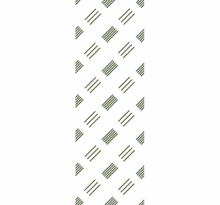 Moderne tapet grøn og hvidt design - TenStickers