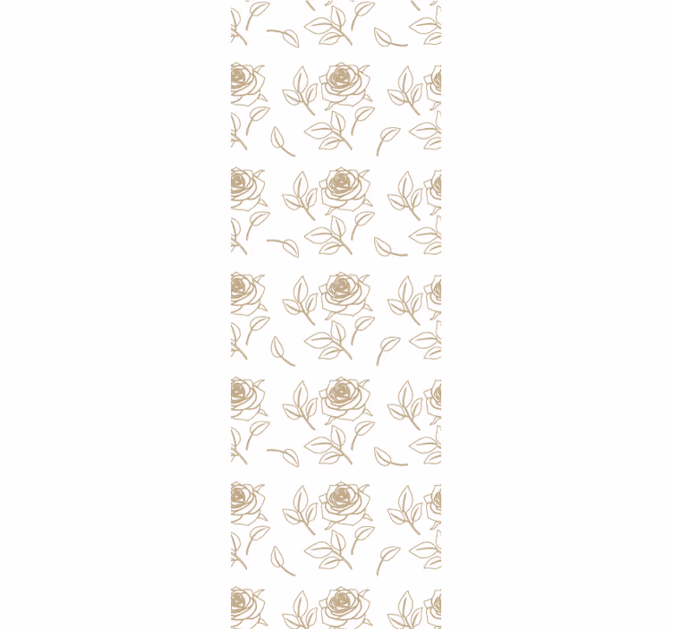 Elegante rosenmønstre blomster tapet - TenStickers
