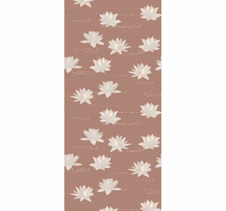 Blomster tapet lotusblomst mønster - TenStickers