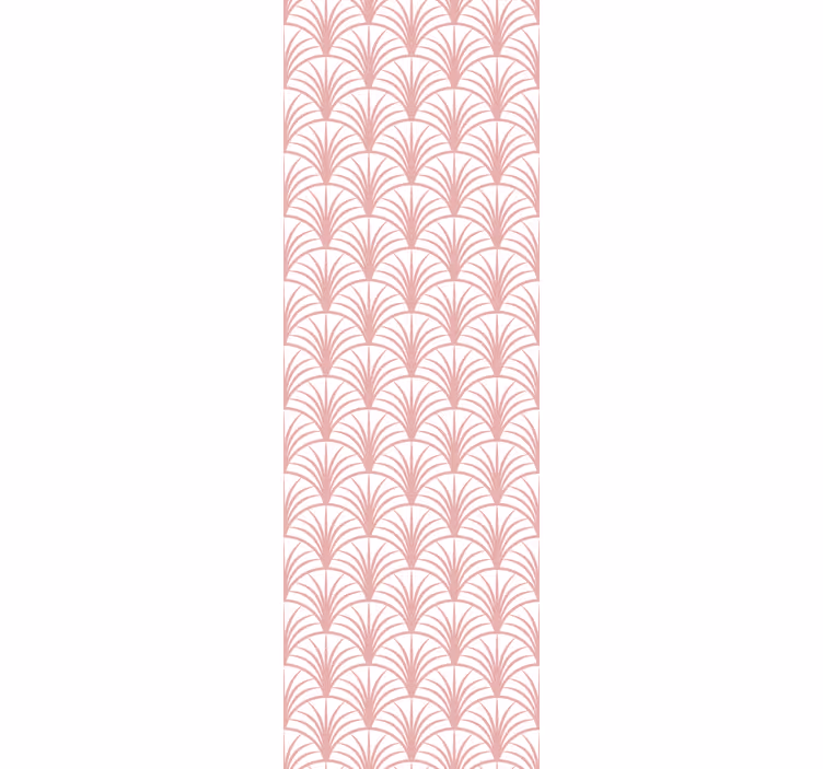 Moderne tapet i pink vifte mønstre - TenStickers