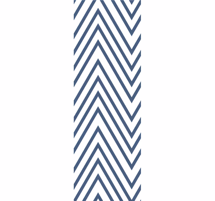 Zigzag blå mønster Andre striber tapet - TenStickers