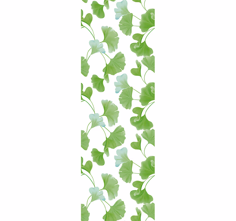 Frodige grønne blade blomster tapet - TenStickers