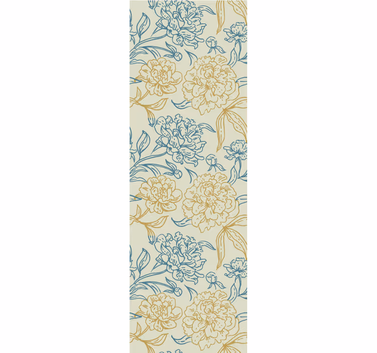 Blomsterpæonmønster blomster tapet - TenStickers