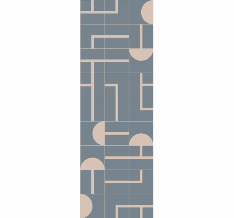 Beige stilfulde former geometrisk tapet - TenStickers