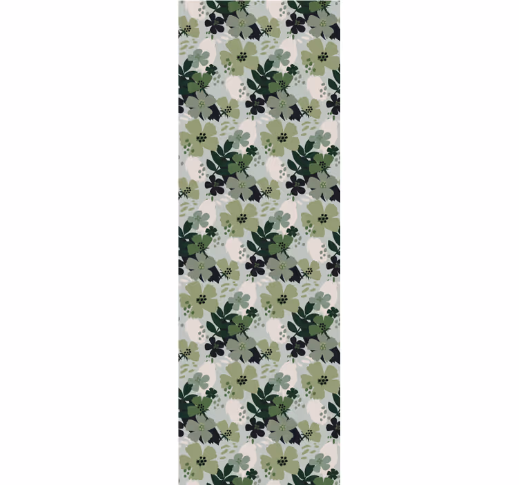 Frodigt grønt motiv blomster tapet - TenStickers