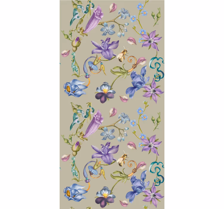 Blomstret fantasy design blomster tapet - TenStickers