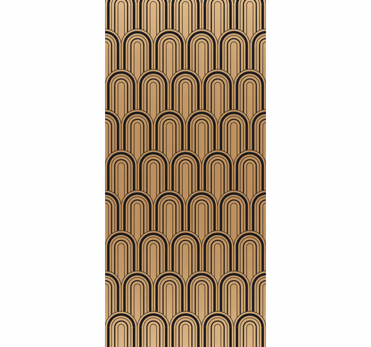 Brune buer mønster design geometrisk tapet - TenStickers