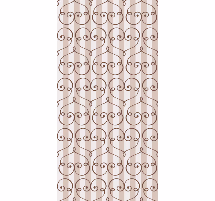 Brunt hjerte design Vertikal tapet - TenStickers