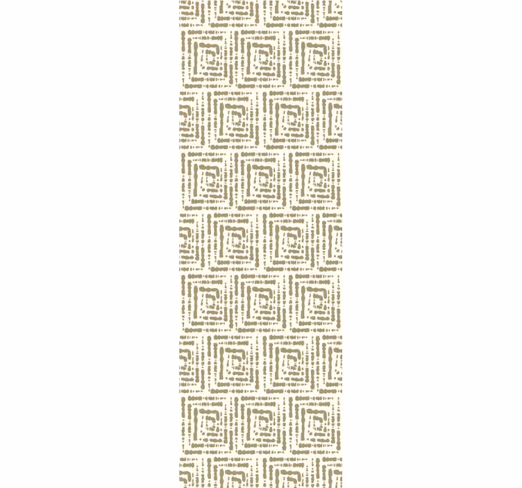 Beige firkantet motiv tapet entre - TenStickers