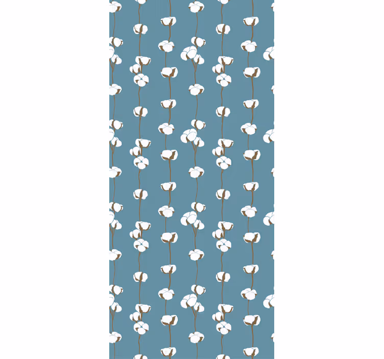 Lækkert hvidt mønster blomster tapet - TenStickers