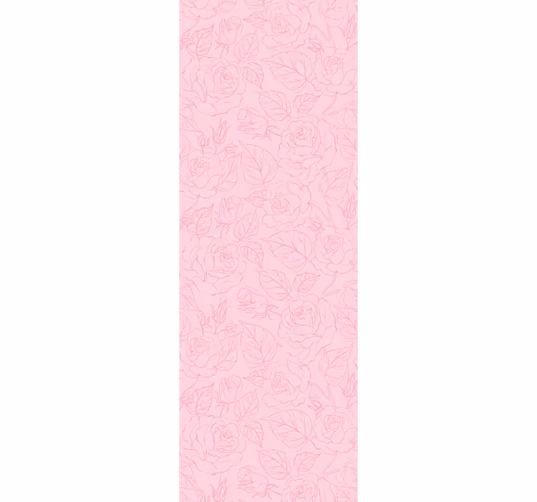 Rosa lyserød baggrund blomster tapet - TenStickers