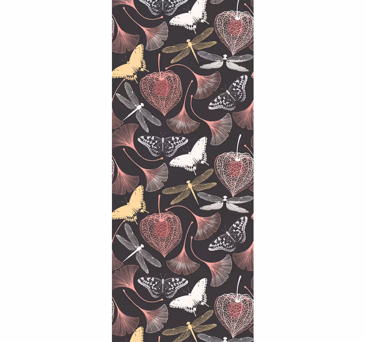 Mørk botanisk elegance tapet blade - TenStickers