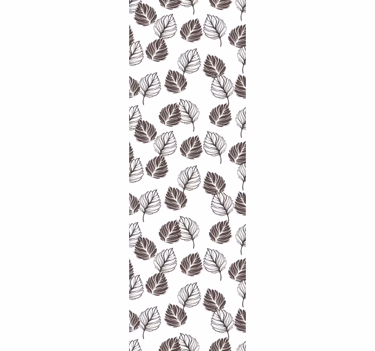 Brun og mens botanisk motiv tapet blade - TenStickers