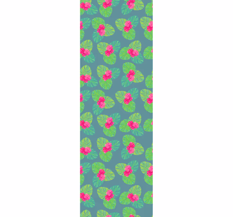 Eksotiske blomstrende blade blomster tapet - TenStickers