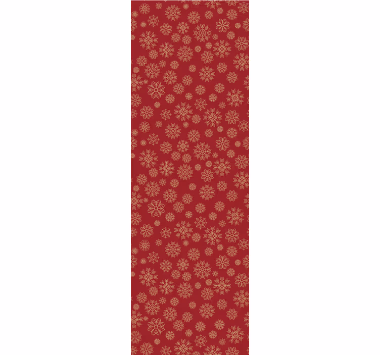 Frostigt blomsterdesign juletapet - TenStickers