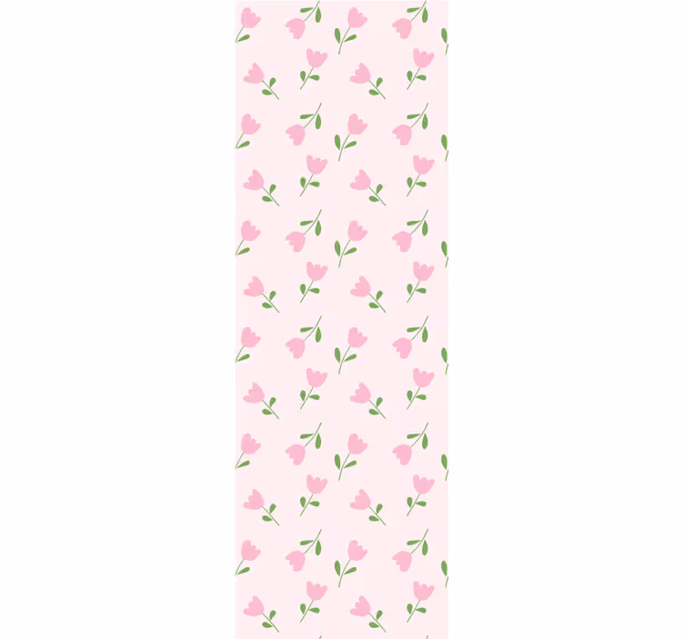 Lyserødt blomsterdesign blomster tapet - TenStickers