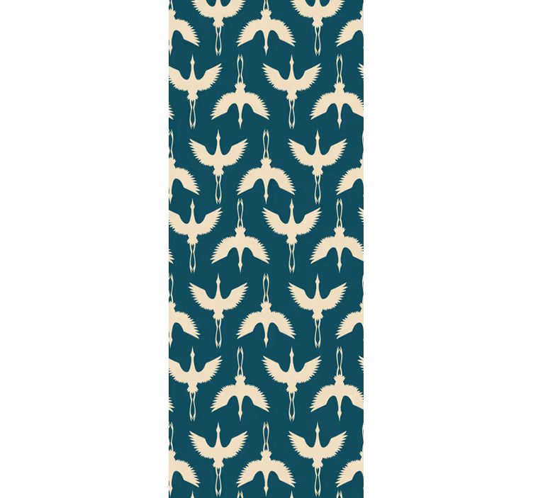 Elegante beige designs tapet med fugle - TenStickers
