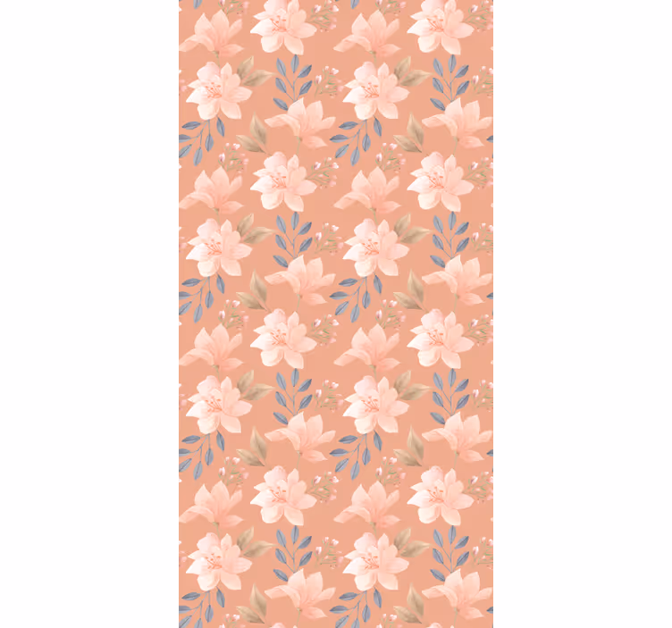 Blomstrende kaskade blomster tapet - TenStickers