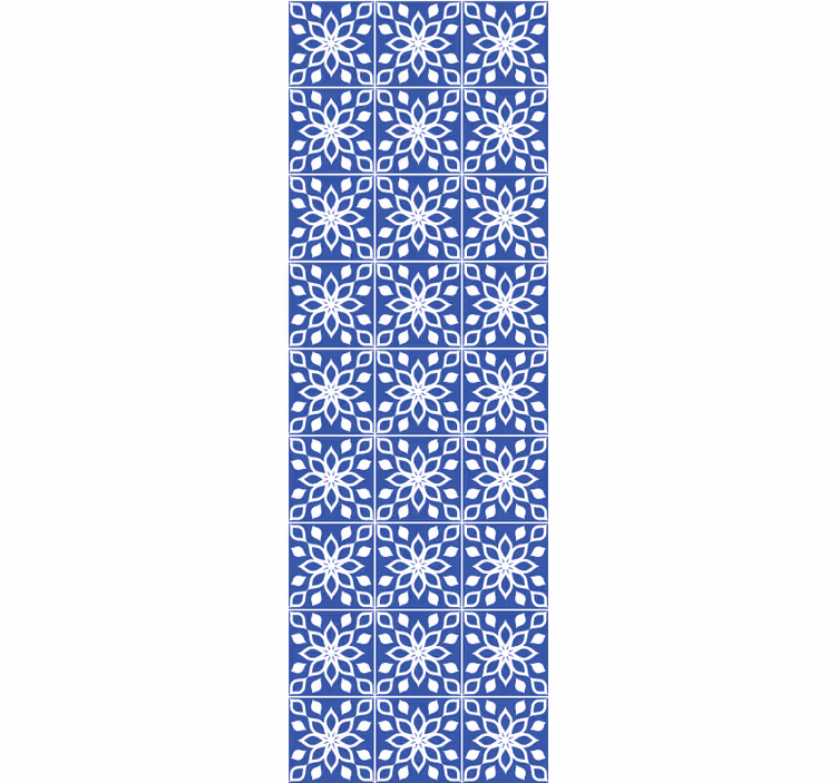 Azurblå mosaik flise tapet - TenStickers