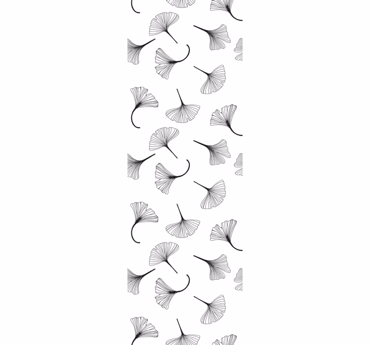Ginkgo blad motiv blomstret tapet - TenStickers
