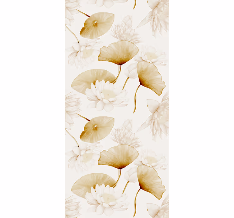 Blomstrende botanisk design blomster tapet - TenStickers