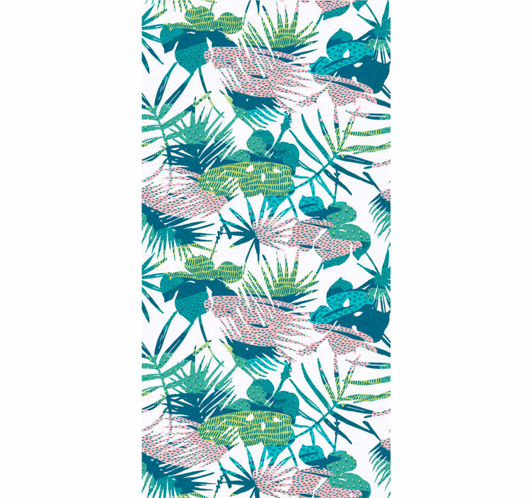 Botaniske bladsprængninger jungle tapet - TenStickers