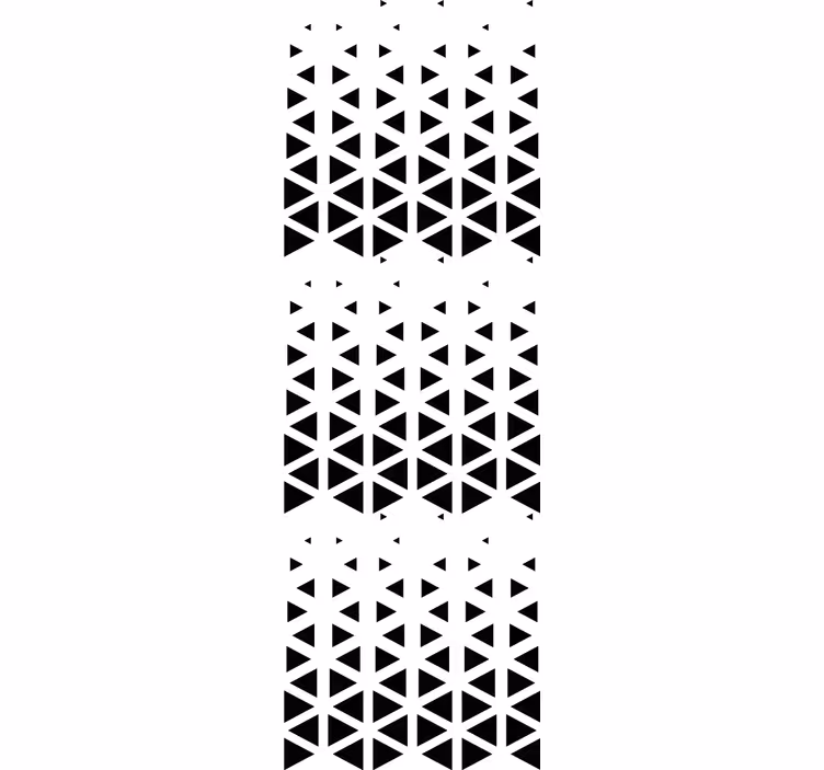 Sort trekant arrangement geometrisk tapet - TenStickers