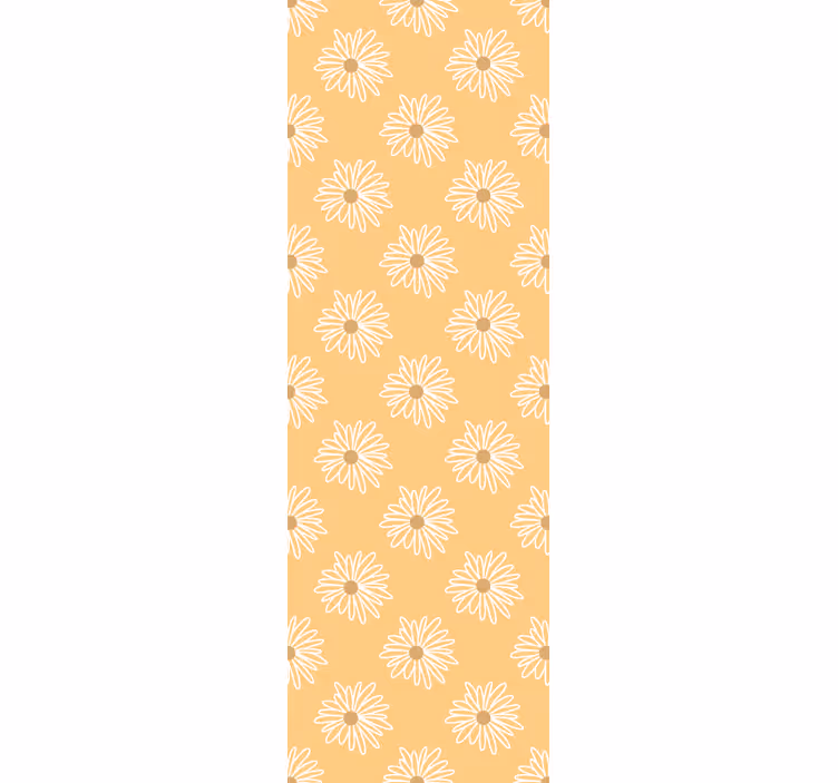 Blomstret gul blomst blomster tapet - TenStickers