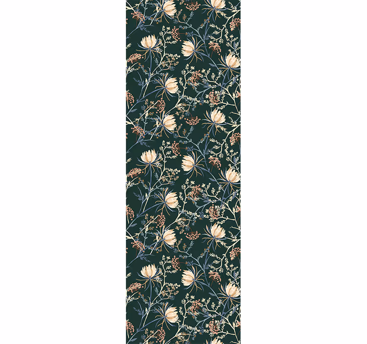 Blomster tapet botanisk blomsterprint - TenStickers