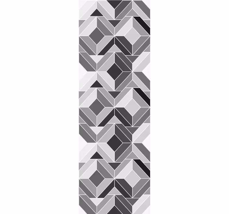 Kubiske grå former geometrisk tapet - TenStickers