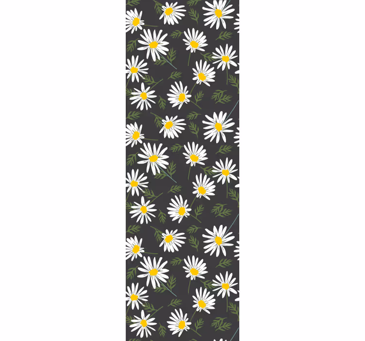 Tusindfryd og blade blomster tapet - TenStickers