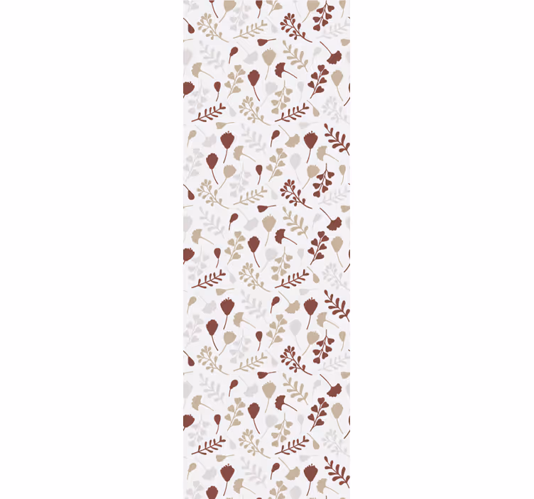 Brune grene arrangement blomstret tapet - TenStickers