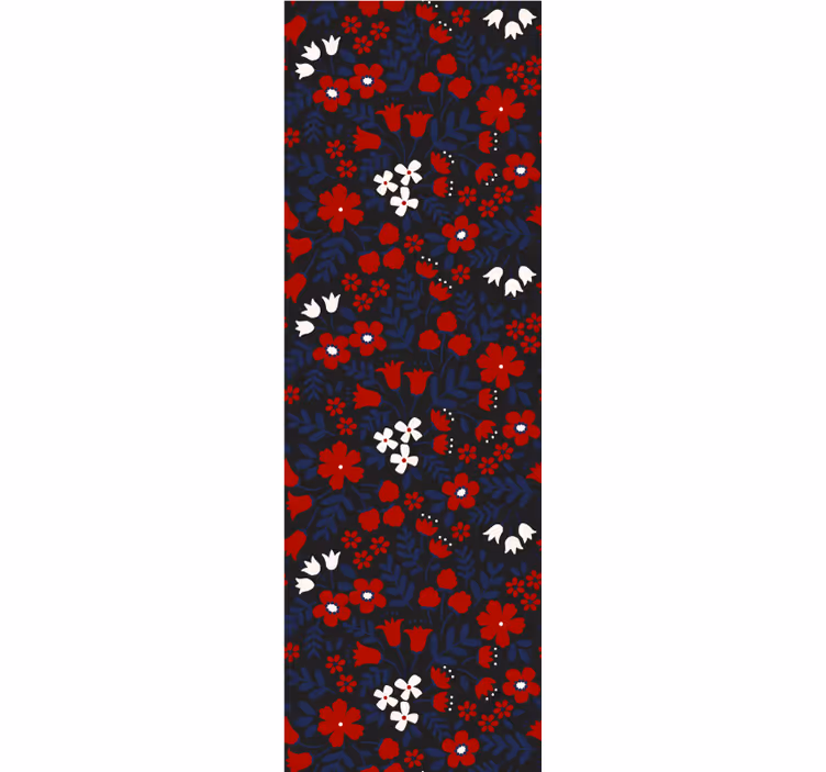 Pulserende blomsteropblomstring blomster tapet - TenStickers
