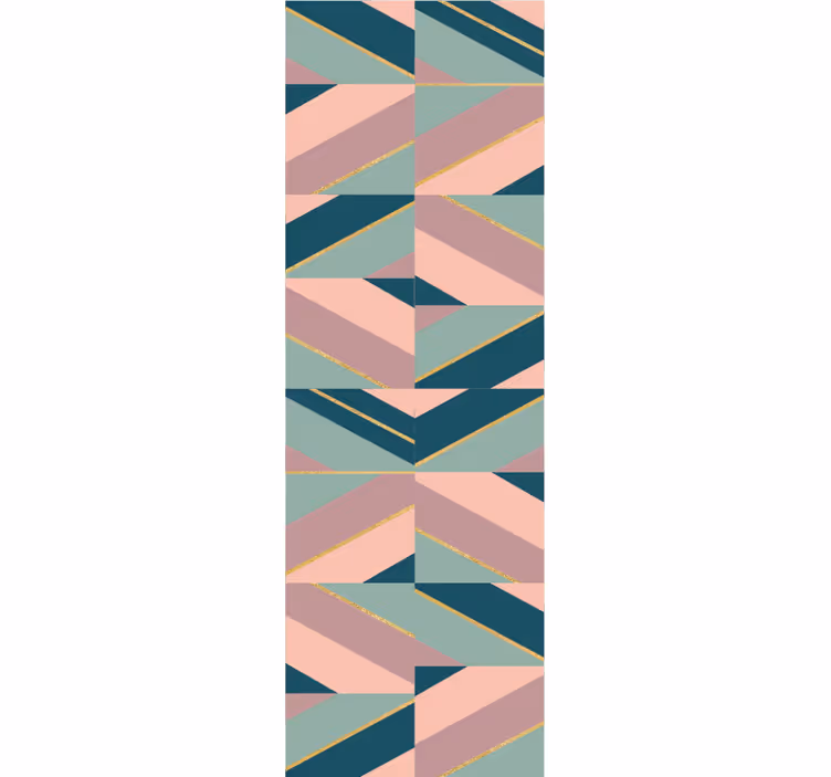 Abstrakte pastelvinkler geometrisk tapet - TenStickers