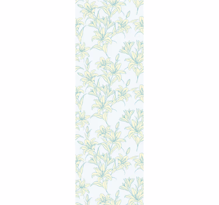 Blomster tapet liljers blomstrende omfavnelse - TenStickers