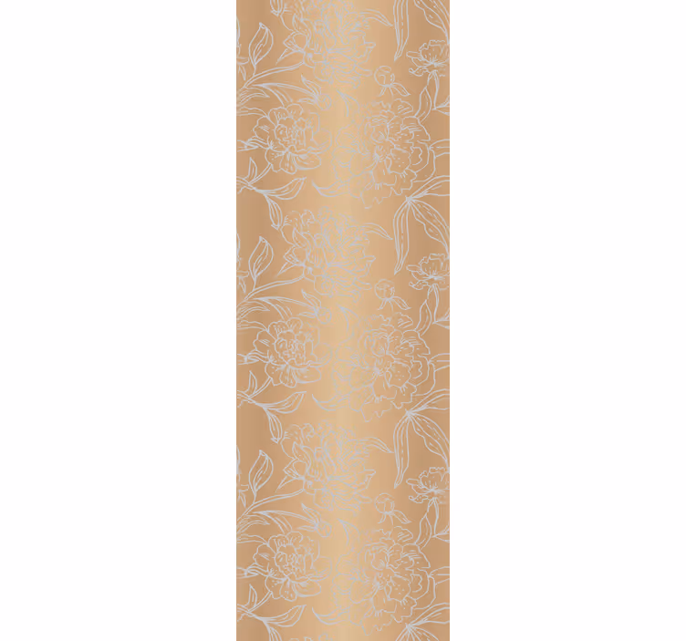 Delikate blomsteraccenter blomstret tapet - TenStickers
